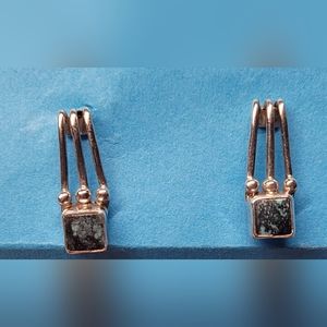 Vintage sterling silver post turquoise earrings.